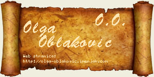 Olga Oblaković vizit kartica